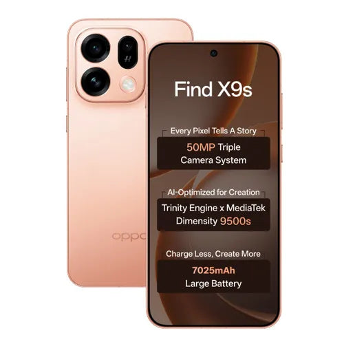 OPPO Find X9S (12GB RAM, 512GB Storage) | MediaTek Dimensity 9500s | 7025mAh Battery | Hasselblad 50MP Triple Camera | Sunset Orange